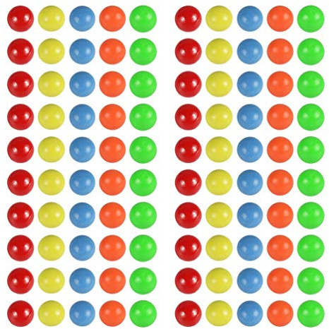 Toddmomy 100 Pièces Boules en Plastique Colorées 0.59 Pouces pour Enfants Boules De Comptage Multicolores 5 Couleurs Apprentissage des Nombres Et Développement Visuel