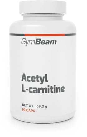 GymBeam Acetyl L-Carnitin (Kapseln) - 500 mg pro Tagesdosis, veganer Fatburner, Nootropikum, unterstützt Fettverbrennung & Energiegewinnung, 90 caps