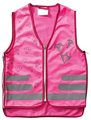 ROTH ReflActions - Warnweste mitwachsend reflektierend - 360 Grad Schutz - Weste für Kinder - Sicherheitsweste (Diamonds)
