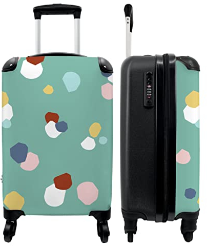 NoBoringSuitcases.com® Trolley Kinder Geschenk - Muster - Jungen - Mädchen - Hangepäck - 55x35x20cm