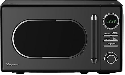 Magic Chef MC77CMB 0.7-Cu. Ft. 700-Watt Retro Countertop Microwave (Black)