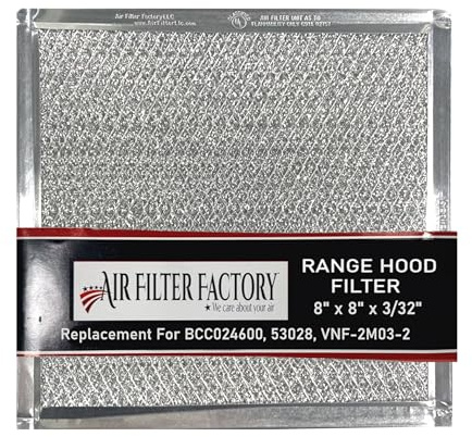 Air Filter Factory Stove Hood Vent 8X8 Inch Grease Filter BCC024600, 53028, VNF-2M03-2 Replacement For Ventline RV Range Hood Vent Exhaust Fan 12-Layer Grease Filter