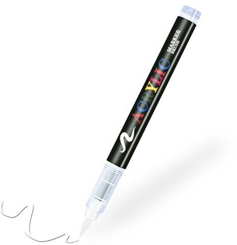 RiyaNed Marqueur pour meubles, blanc 1.0-6.0mm, 1 stylo de peinture pour enlever et réparer les rayures et les signes d'usure sur les meubles, les tables à manger, les tables et