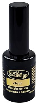 UV/LED Fiberglas Gel mit Vitaminen und Kalzium in einer Pinselflasche 10ml, clear