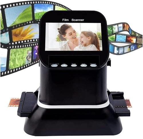 CASEGO Scanner de Films et de Diapositives, Scanner 135 négatifs, 35 mm, 135, 126, 127 négatifs et Diapositives vers JPEG numérique, convertisseur de Photos numériques