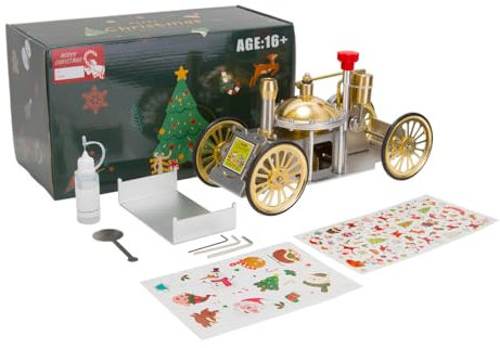 HOPBLOCK Motor Modell Bausatz, Weihnachten Metall Dampfauto Modell, Metall Motor Engine Kit für Technikbegeisterte DIY Experiment Lernspielzeug