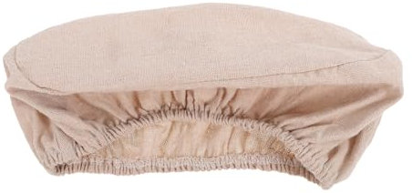 GOOHOCHY Oval Bread Basket Cloth Liner 30x14x8cm, Beige Cotton Baking Basket Cover for Sourdough Fermentation, Reusable Kitchen Baking Tool for Home Bakers
