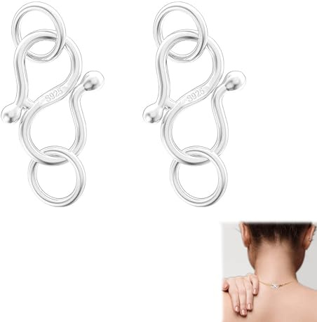 2 S Haken Ösenverschluss Schmuck Stecker Verschlüsse Silber S-Haken Verschluss DIY Armband Halskette Schmuck Machen Zubehör