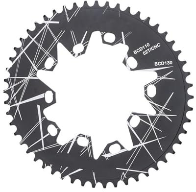 Ukbzxcmws Fahrräder Aluminiumlegierung Kettenblatt Ovales Scheibenkettenblatt Für Straßenfalträder 52T/54T/56T/58T/60T Fahrräder Ovales Kettenblatt