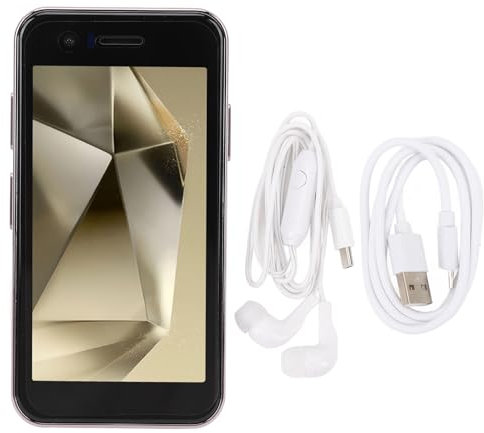 NUMNBE Téléphone cellulaire S24 Petit Smartphone Android 10.0 Double sim 4 Go 64 Go 5MP 8MP CAMERIE 2000MAH Batterie COMPACTE (Rose)