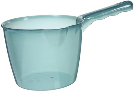 HOMOBABE Cucharón Transparente De Agua Con Mango Ergonómico Resistente y Multifuncional Para Cocina Baño y Jardinería Para Hogar y Restaurante