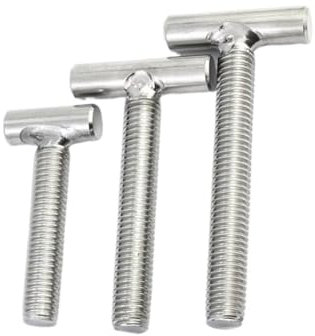 LZZYFPX M4-M16 304 Edelstahl T-förmige Schweißschrauben Nagelbolzen Hammerkopfschraube for Rutschenschienen-Gehrungsschienen(M6 (5pcs),40mm)