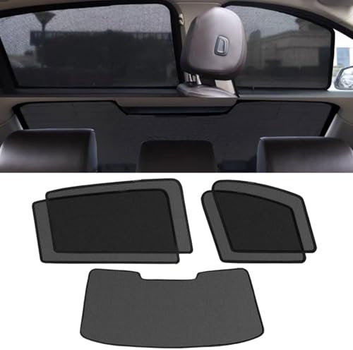 WWITH Auto Seitenfenster Sonnenschutz für Smart 453 Fortwo (2014–2024), Vorne Hinten Sonnenschutz Visier Atmungsaktives Sonnenblende UV-Schutz Zubehör,D 4 Side+Rear