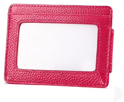 JPXXFM Bolso de Tarjeta de Cuero Genuino Money Clip Anti-Billetera de Deslizamiento de Robo Anti escaneo del Clip de dólar Estadounidense (Color: Negro-, tamaño: como se Muestra en la Imagen)