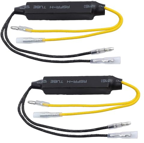 Motorcycle LED Load Resistor 2PCS 12V 21W - Universal Indicator Adaptor Fix Hyper Flash Error for Motorbike, Scooter, ATV & Quad | Quick Fit 8Ω Blinker Repair Kit