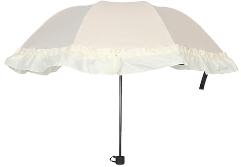 FOMIYES Ombrellone vittoriano da donna: ombrellone pieghevole in pizzo decorativo - protezione UV, romantico, da principessa, per feste in giardino e gite in spiaggia