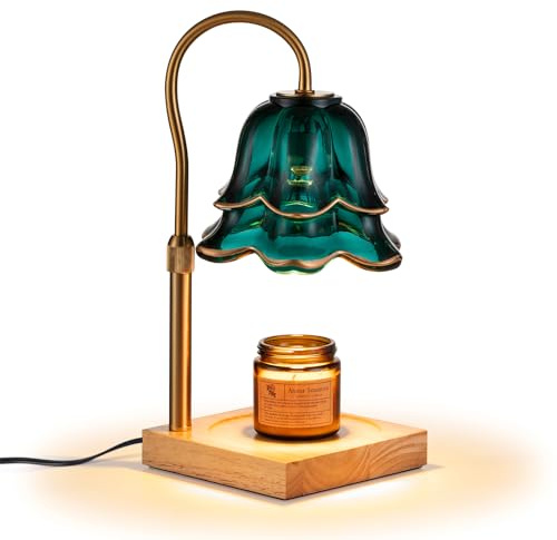 Staymoment Grün Candle Warmer Kerzenwärmer Lampe, Geschenke für Frauen | Elektrische Duftlampe für Duftkerzen, mit Timer und Dimmer, Höhenverstellbar, Wohnzimmer Deko