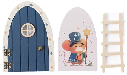 Kit de Puerta de,Puertas Pequeñas de Casa de Madera - Accesorios para Muñecas Decoración Hogar Dormitorio Escuela Oficina Regalo Fiestas