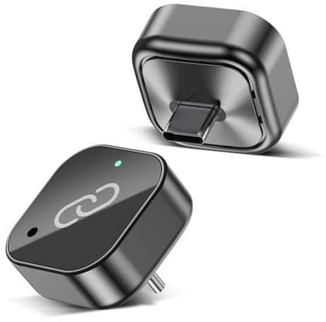 Spedal 2-in-1 Wireless CarPlay & Android Auto Adapter, USB-A/C Dongle, Wired zu Wireless, 5.8GHz WLAN, Bluetooth 5.3, Plug & Play, kompatibel mit Fahrzeugen ab 2016 (Hochglanz Schwarz)
