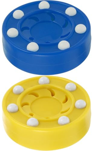 Mikikit 2 pièces Balle de Hockey à roulettes Abs Lot de Pucks Entraînement Durables pour Hockey sur Glace et Rue Garçon Fille et Adultes