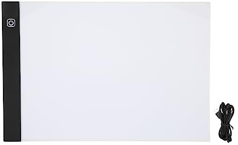 Boîte à lumière de traçage A4, bloc lumineux LED avec 3 niveaux de luminosité réglables, contrôle par capteur tactile, éclairage uniforme pour les croquis, l'animation 2D, la