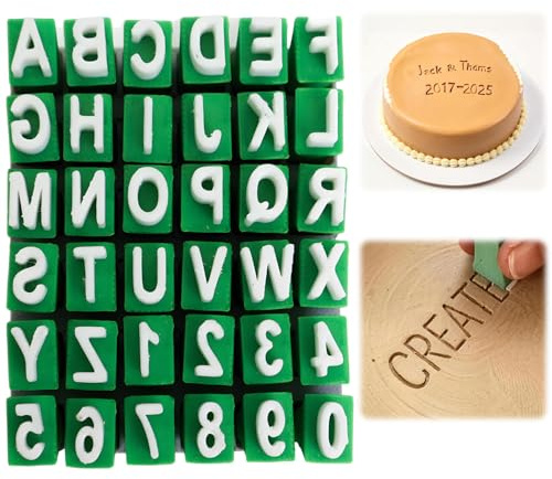 36 Pcs Letter Stamps for Clay, Clay Letter Stamp for Pottery Ceramics (A)