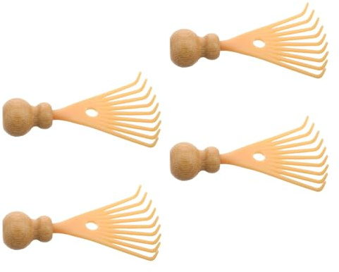 Abaodam Masajeador de Cuero Cabelludo 4 Piezas, Peine Masajeador Manual Portátil Garras Ergonómicas para Limpieza Profunda y Relajación del Cabello, Herramienta de Masaje para Uso