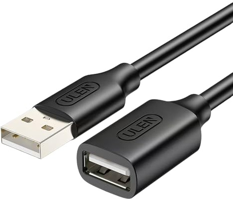USB 2.0 Extension Cord for Rapid Data Sync and Charging Cable for Use with Keyboards, and Cameras USB Data Transfer Cord