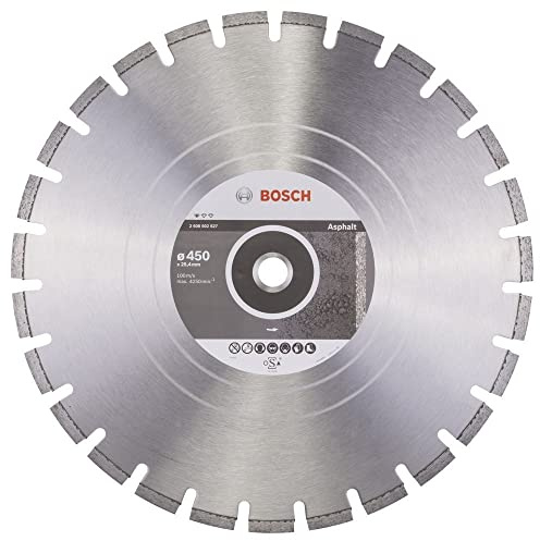 BOSCH Diamanttrennscheibe Standard für Asphalt, 450 x 25,40 x 3,2 x 8 mm, 2608602627