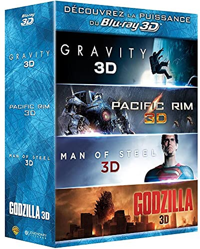 Gravity + Pacific Rim + Man of Steel + Godzilla [Combo Blu-ray 3D + Blu-ray 2D]