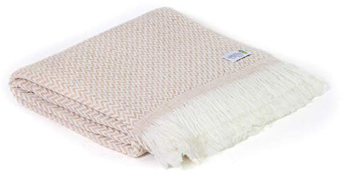 Manta/Plaid Ligera de Cachemir y Lana: Camel - 130 x 200 cm