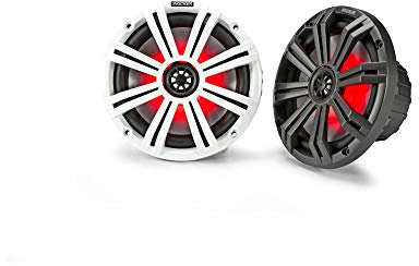 KICKER Pair 45KM84L 8 600 Watt Marine Boat Waterproof Speakers w/LED's KM8