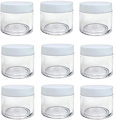 30 g 30 ml/28,3 gram rechargeables Plastique Rond clair bocaux avec bouchon à visser Couvercle vide Cosmétique bocaux Lot) conteneurs pour fard à paupières de maquillage ongles Poudre