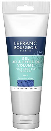 Lefranc & Bourgeois 300668 3D Mattgel, für Volumeneffekte von Acrylfarben, glänzend, nicht vergilbender Finish, 250ml Flasche