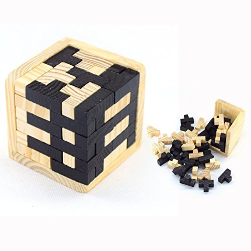 DMZK Giocattoli di Legno Cube,Puzzle 3D Cervello di Legno Rompicapo Puzzle Game