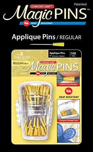 Taylor Seville Originals Comfort Grip Magic Pins Applique Regular - Quilting Supplies-Nähzubehör - Nähnotizen - 100 Stück