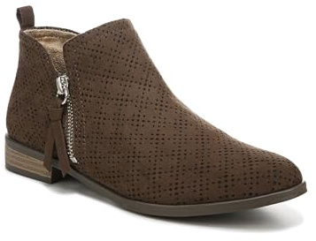 Dr. Scholl's Shoes Women's Rate Zip Ankle Boot, Chocolate Brown, 7.5 US