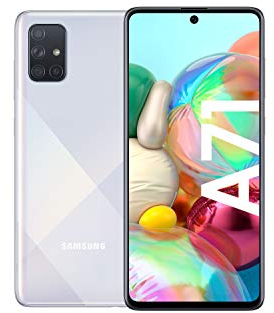Samsung Galaxy A71 - Smartphone 17 cm (6.7), 1080 x 2400 Pixel, 2.2 GHz, 128 GB, 64 MP, Argento