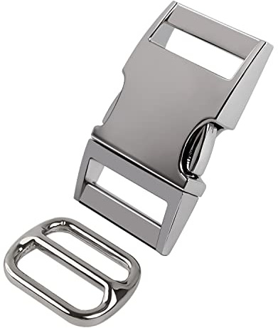 WJUAN Steckverschluss Metall und Gurtversteller, Metall Schnallen für Bänder und Schnüre mit einer Innenbreite von 24-38 mm