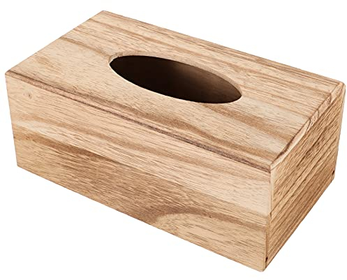 Cabilock 1 Stück Tissue Box Taschentuchbox Holz Kosmetiktücher Box Papierhandtuch Box Tücherbox Spender für Büro Küche Wohnzimmer Schlafzimmer Schreibtisch