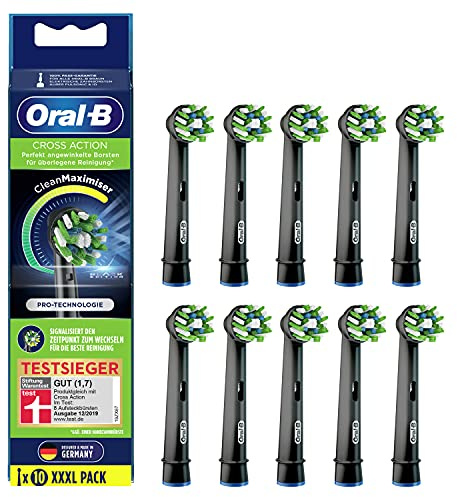 Oral-B Aufsteckbürsten CrossAction Schwarz CleanMaximizer 10er