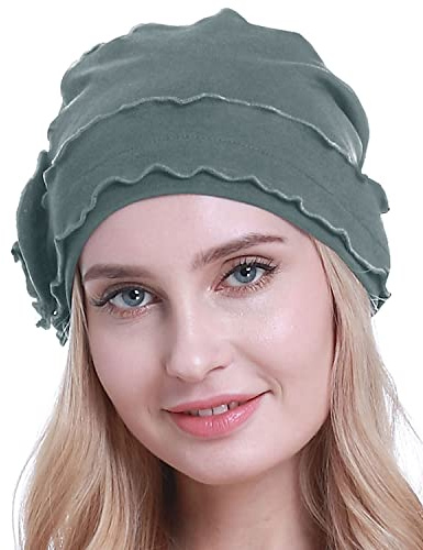 osvyo Chemo Copricapo Turbante Cap per Donne - Cancro Beanie Perdita Di Capelli Sigillato Imballaggio Azzurro Grigio