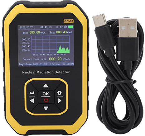 Geiger Counter Digital Radiation Dosimeter β γ X Ray Real Time Monitoring Tester Portable Radioactive Detection Meter for Marble Tile
