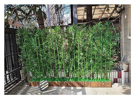 Kunstpflanze Kunstbaum Gartenterrasse Draußen Dekor Künstlicher Bambus Trennwandteiler UV-beständig, Realistische Bambuspflanzen Simulation Bambus Raumtrenner ( Color : L 80cm/31.5 in-14 Pole , Size :