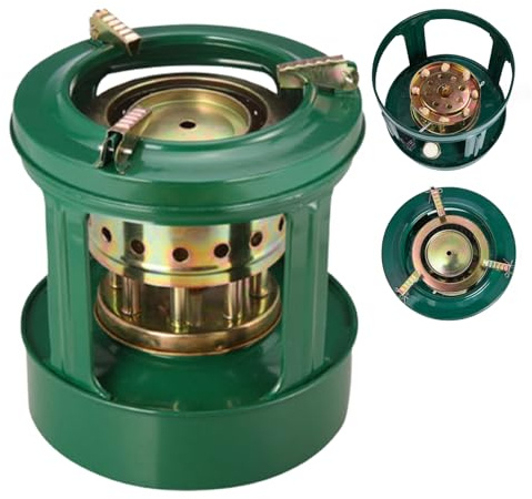 Pineeseatile Kerosene Stove 1L Capacity Portable Handy 8 Wicks Camping Stove Outdoor Picnic Iron Small Kerosene Heater for Cooking Camping Heater