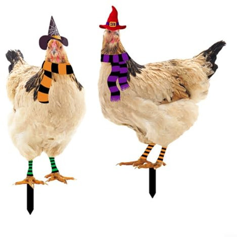 URPIZY Pali da giardino, figura da giardino, figura di pollo, decorazione da giardino, animali, pulcini, figura decorativa, decorazione pasquale, figure, sgabello recinto acrilico, prato, decorazione