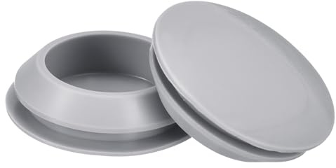 sourcing map 5Pcs Silicone Plugs, Rubber Round Snap in Locking Hole Plugs for 30-33mm Hole, Hole Stoppers Waterproof Hole Plug for Metal Tube, Furniture End Caps Inserts, Grey