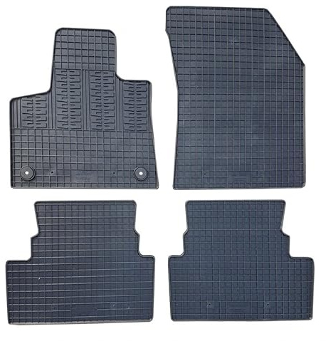 edecor Gummifussmatten Automatten Gummimatten Gummi Fußmatten Satz Set für Peugeot 3008 II Hybrid ab Bj. 2019