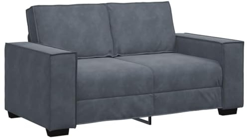 vidaXL 2-Sitzer-Sofa Dunkelgrau 120 cm Samt, Sofa, Sofa 2-Sitzer, Samt-Sofa, Couch, Zweisitzer-Sofa, 2-Sitzer-Sofa Samt