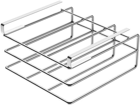 Sous support de planche à découper, 10.4x11.8x2.4 'Organisateur de planche à découper en métal en service lourd, planche à découper et rack de couvercle en pot pour le rangement de la cuisine, a